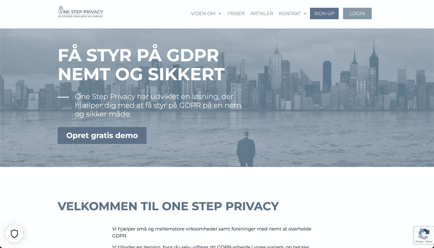 One Step Privacy website